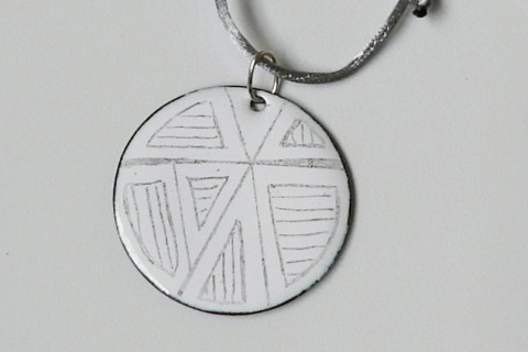 Geometric-Graphite-Enamel-Pendant
