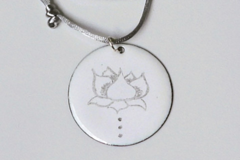 Graphite-Lotus-Enamel-Pendant