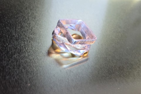 Silver Stacking Rings with Hammer Textured and Patina