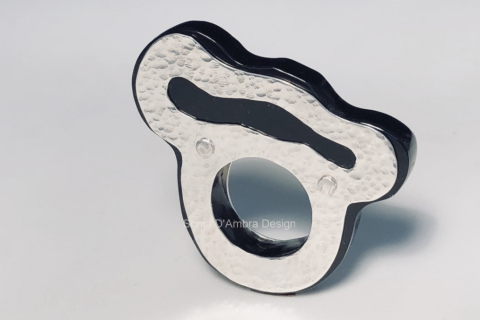 The Cloud Ring -Hammered Side